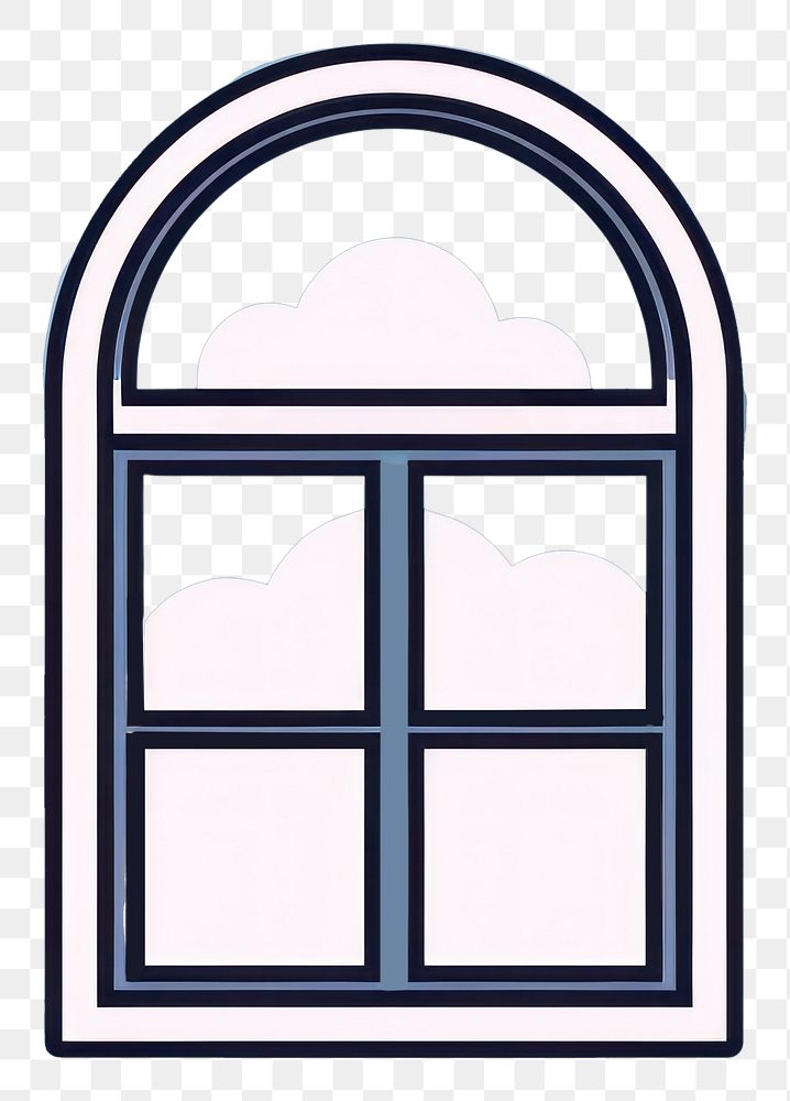 PNG Window and outside is space shape architecture transparent.
