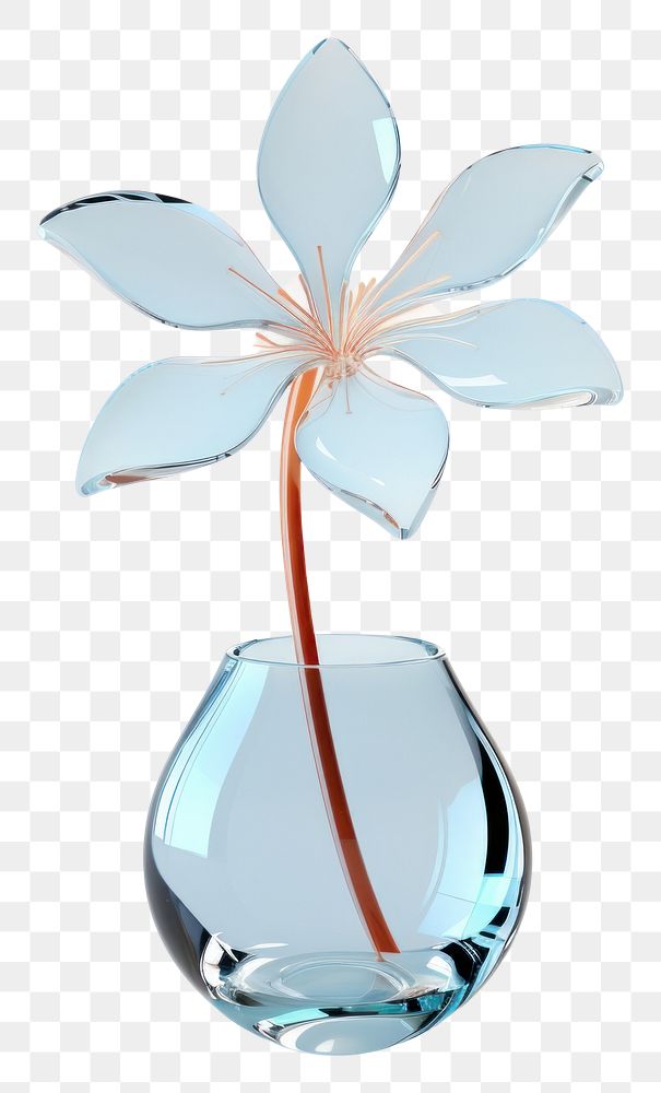 PNG Flower glass petal plant.