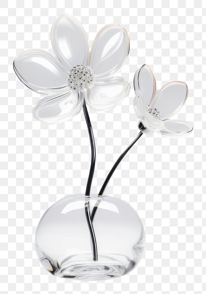PNG Flower glass plant white.