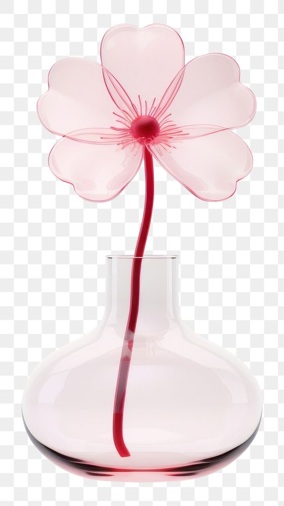 PNG Flower glass transparent plant.