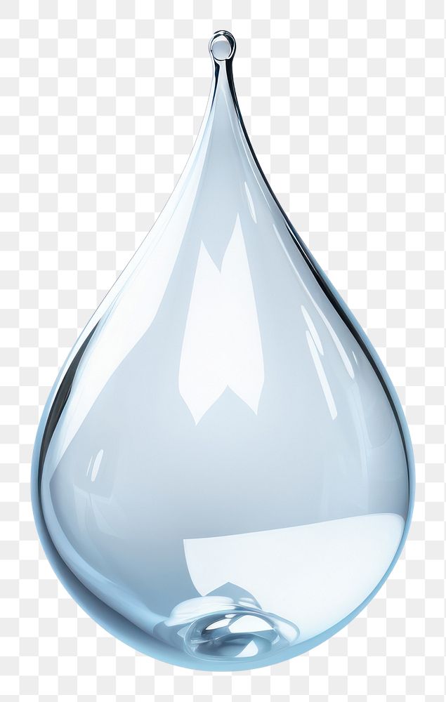 PNG Water drop transparent glass white background.