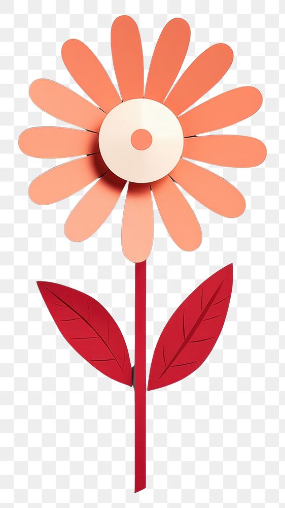 PNG Paper cutout illustration of a flower art plant daisy.
