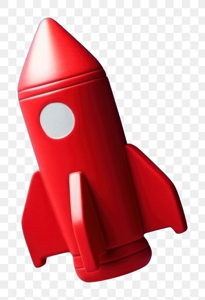 PNG  Red rocket missile spaceplane spacecraft. AI generated Image by rawpixel.