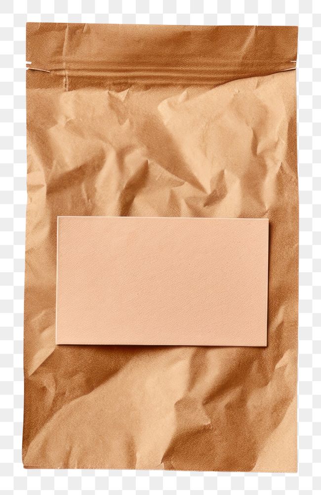PNG  Packaging mockup paper crumpled wrinkled.