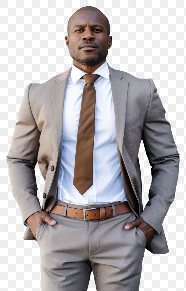 PNG  Affrican american businessman blazer shirt adult.