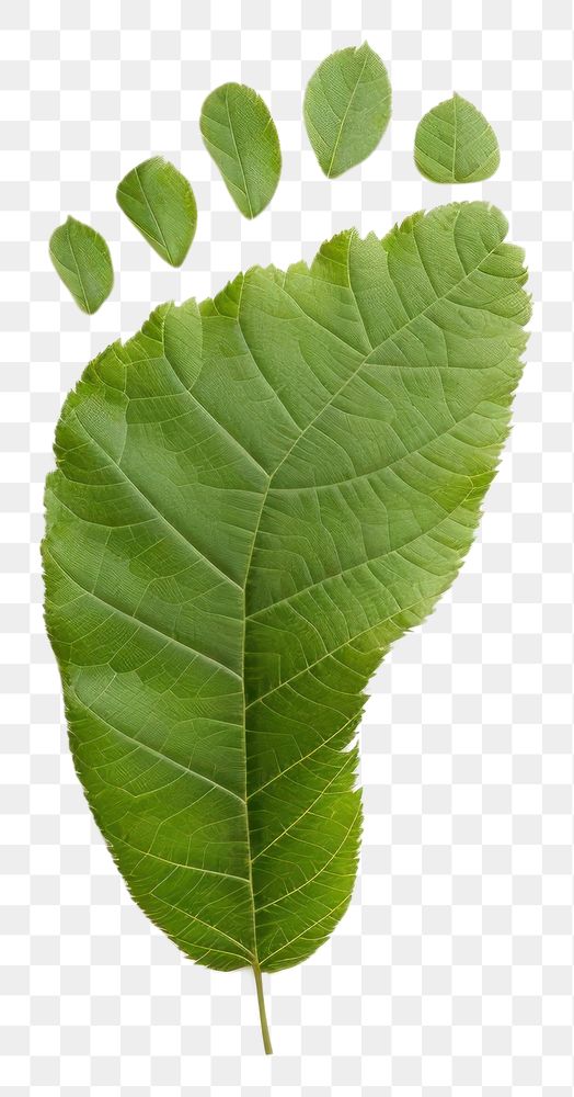PNG Human footprint shape leaf plant green.