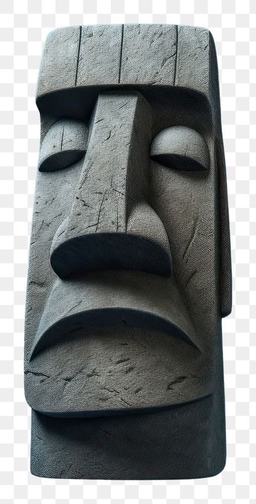 PNG Moai stone head totem representation architecture.