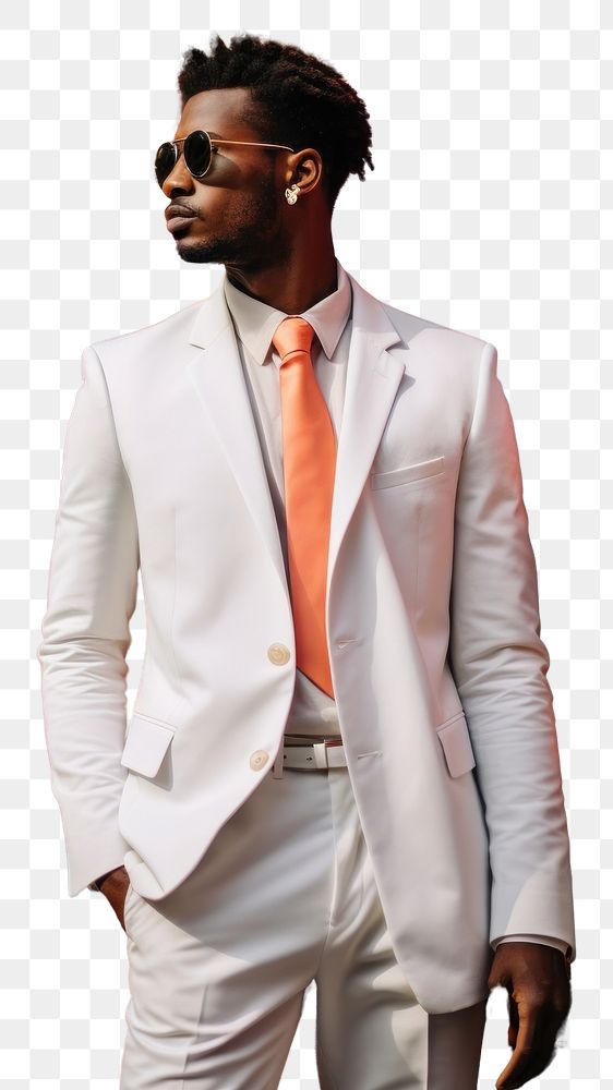 PNG A man wearing white suit blazer adult men.