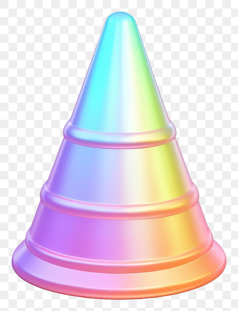 PNG Iridescent traffic cone white background technology circle.