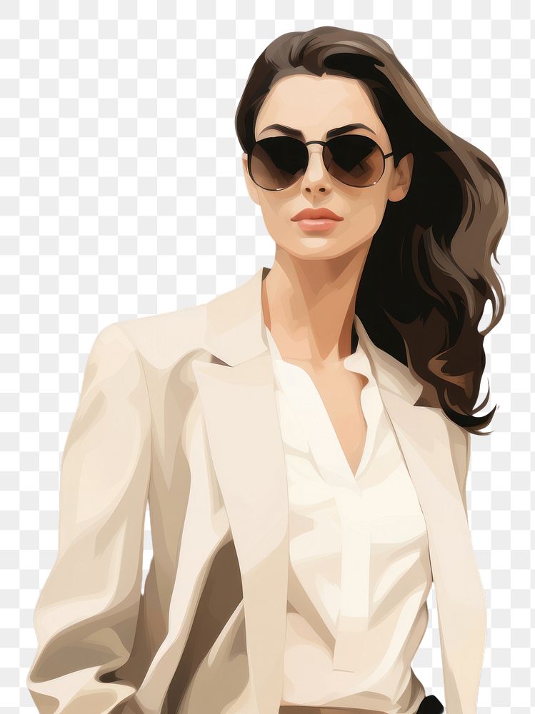 PNG Business woman sunglasses portrait blouse.