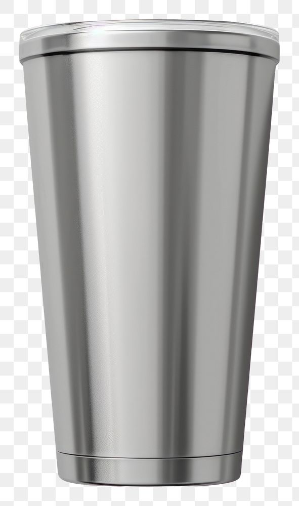 PNG Steel cup aluminum silver.