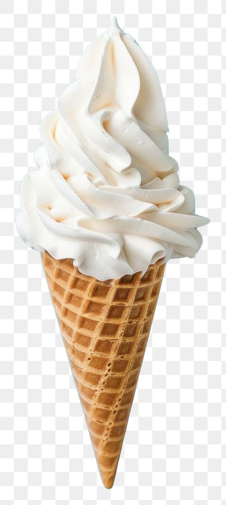 PNG White paper on cone cream dessert food.