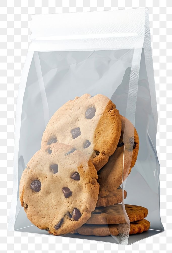 PNG Paper bag packaging cookie transparent plastic.