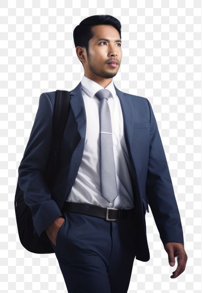 PNG Thai businessman city walking blazer. AI generated Image by rawpixel.