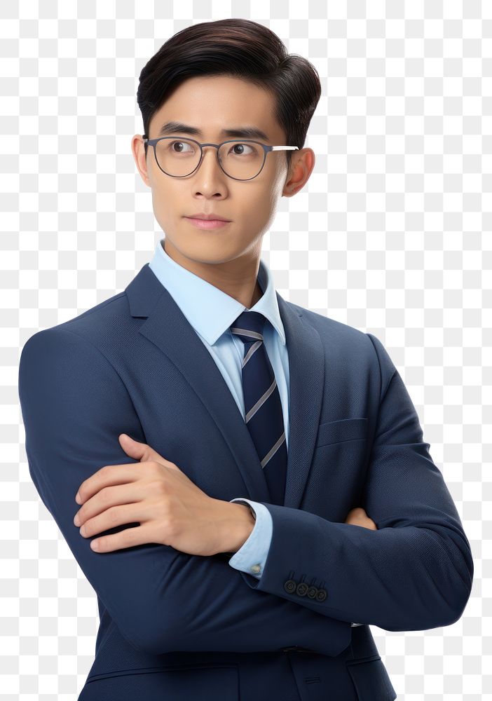 PNG Thai business man serious face photography portrait glasses. AI generated Image by rawpixel.
