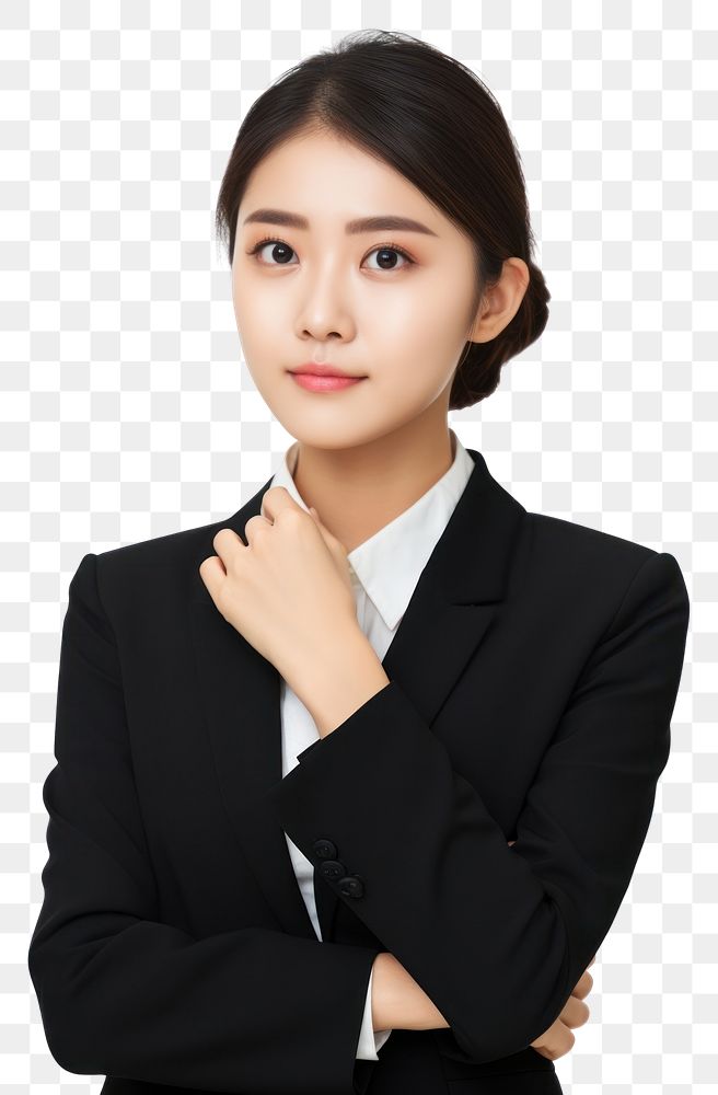 PNG Thai business woman serious face photography portrait adult. AI generated Image by rawpixel.