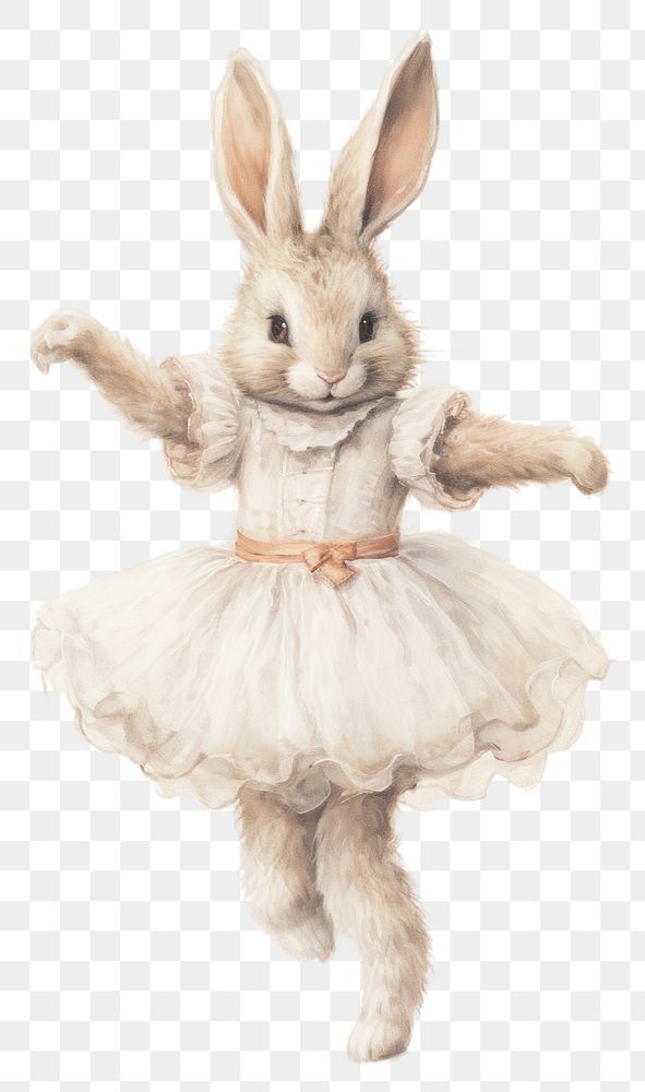PNG Rabbit character ballet dancing drawing rodent animal