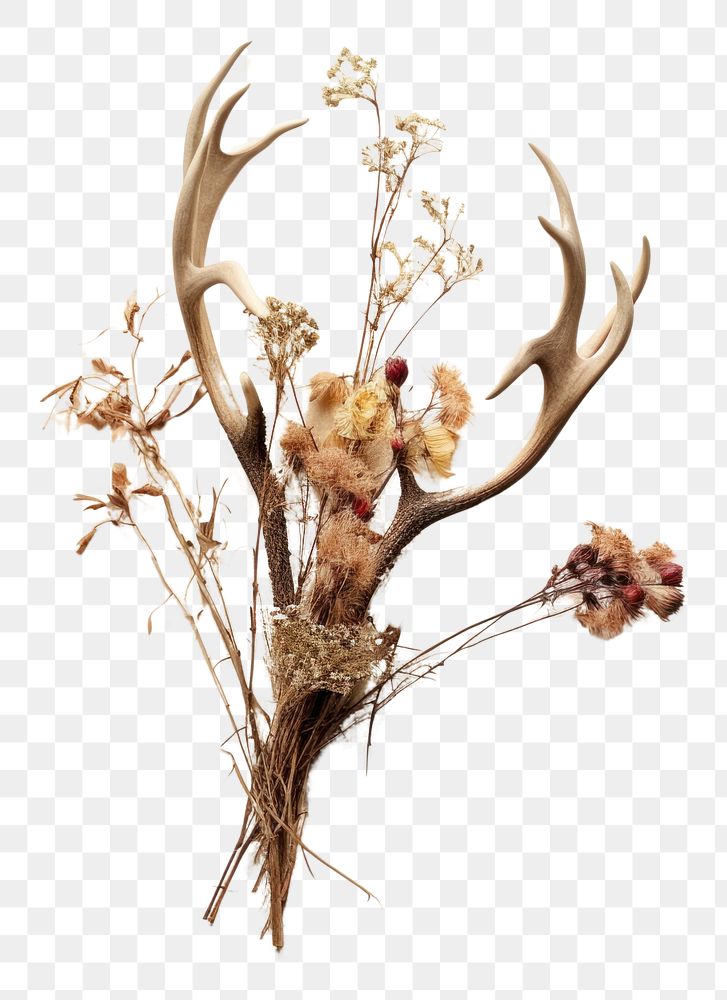 PNG Antlers flower plant decoration.