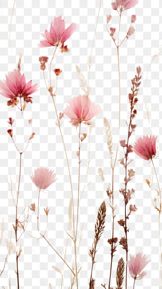 PNG Real pressed pink flowers backgrounds blossom pattern. AI generated Image by rawpixel.