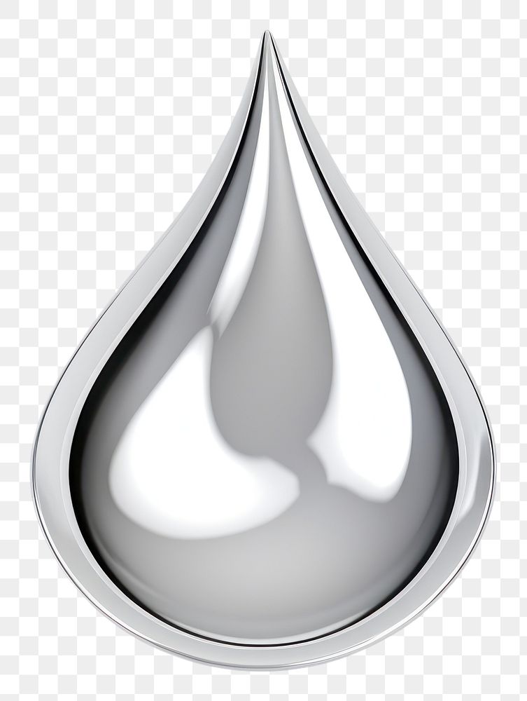 PNG Water drop Chrome material white background simplicity rippled.