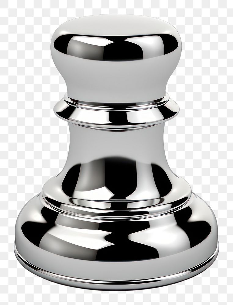 PNG Chess of rook Chrome material white background seasoning eggcup.