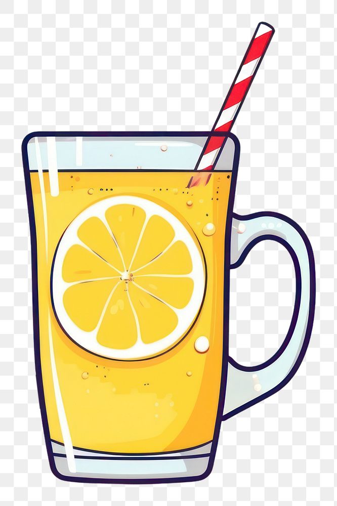 PNG Lemonade fruit drink glass.
