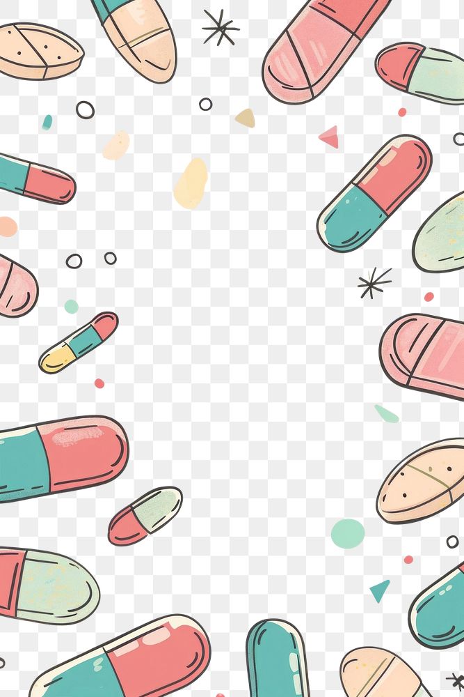 PNG Medicine capsule frame pill backgrounds medication. AI generated Image by rawpixel.