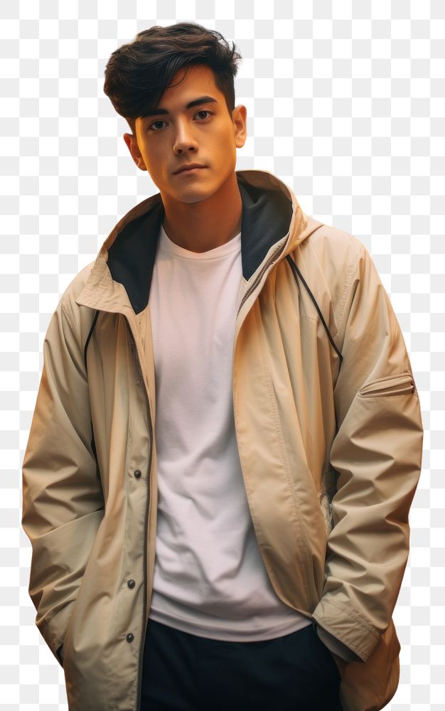 PNG Taiwanese man street photoshoot portrait jacket adult. AI generated Image by rawpixel.