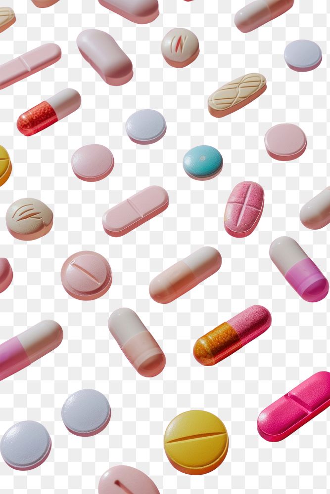 PNG  Medicines minimal pattern pill food pink