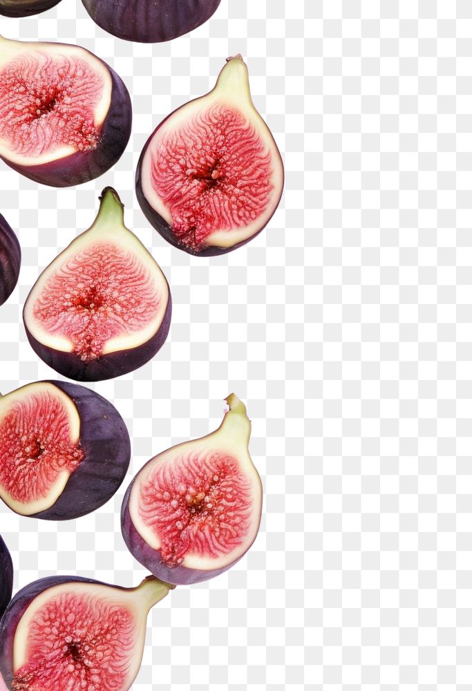 PNG  Fresh ripe figs fruit plant food.