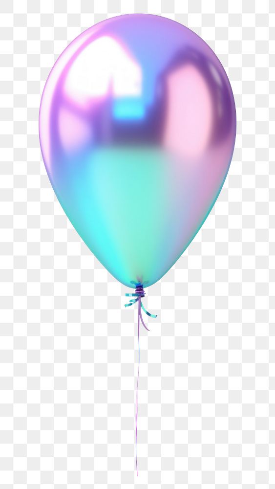 PNG Balloon iridescent white background anniversary celebration.