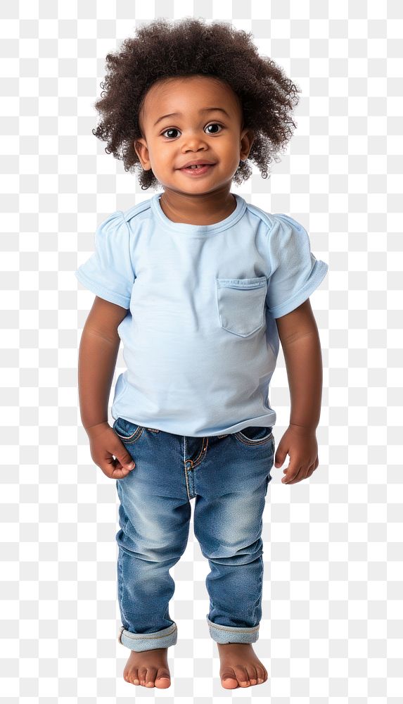 PNG Photo of toddler portrait standing jeans.