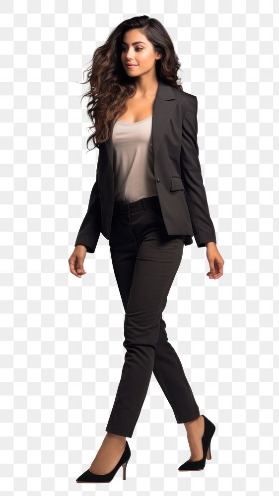 PNG Photo of business woman footwear blazer jacket.