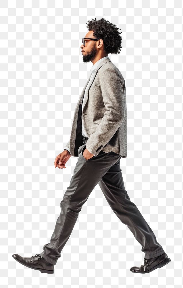 PNG Photo of business man walking footwear standing.