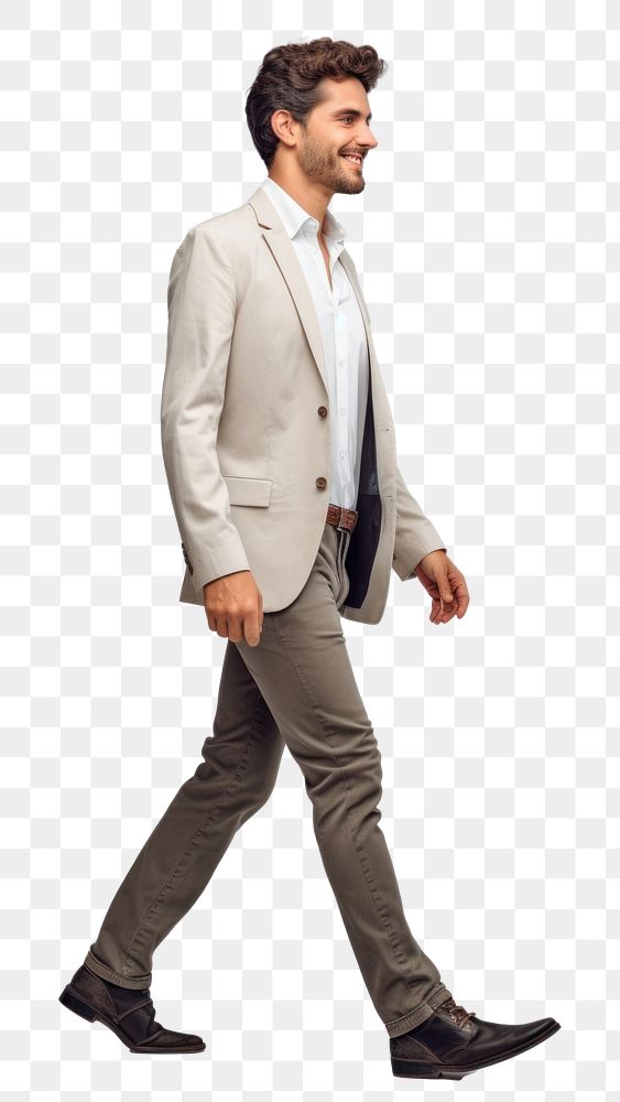 PNG Photo of business man walking blazer tuxedo.