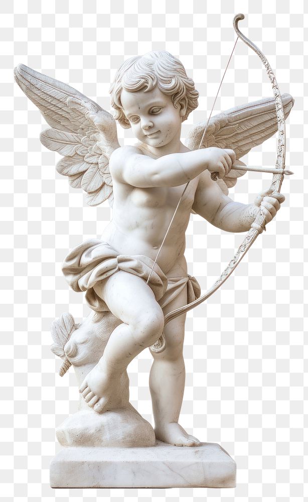 PNG Photo of cupid statue representation spirituality architecture.