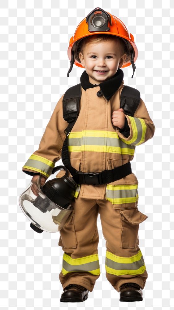 PNG Costume firefighter uniform helmet. AI generated Image by rawpixel.
