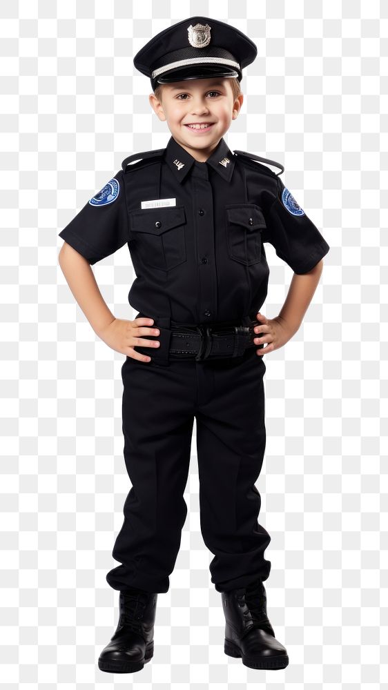 PNG Police uniform child kid. AI generated Image by rawpixel.