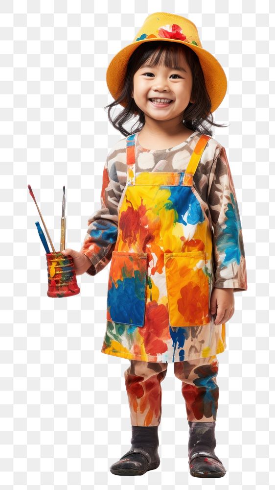 PNG Painter costume portrait child. AI generated Image by rawpixel.