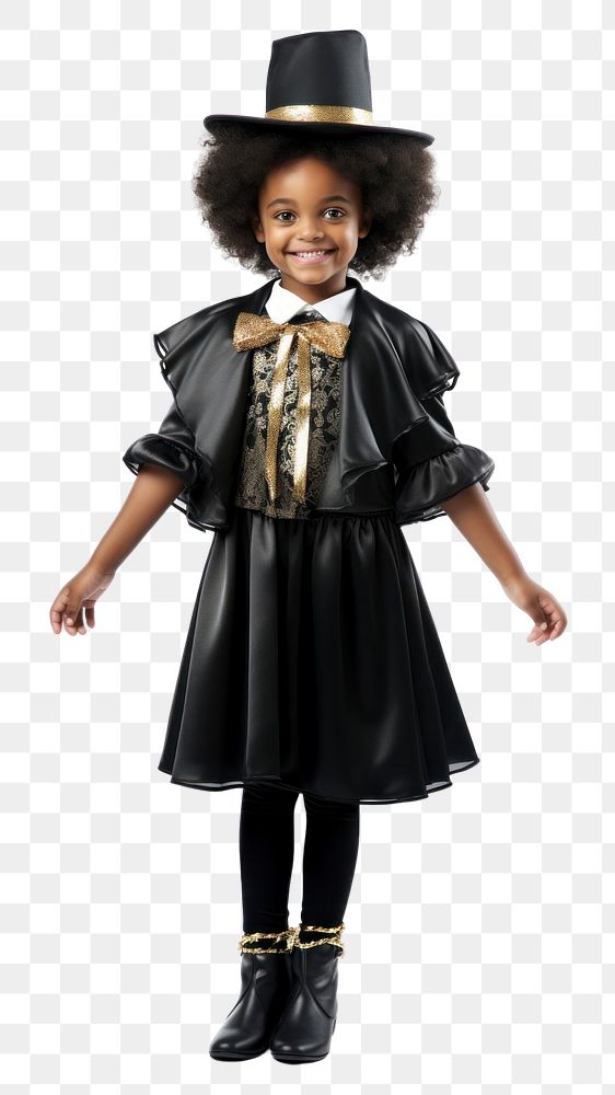 PNG Magician costume child black. AI generated Image by rawpixel.