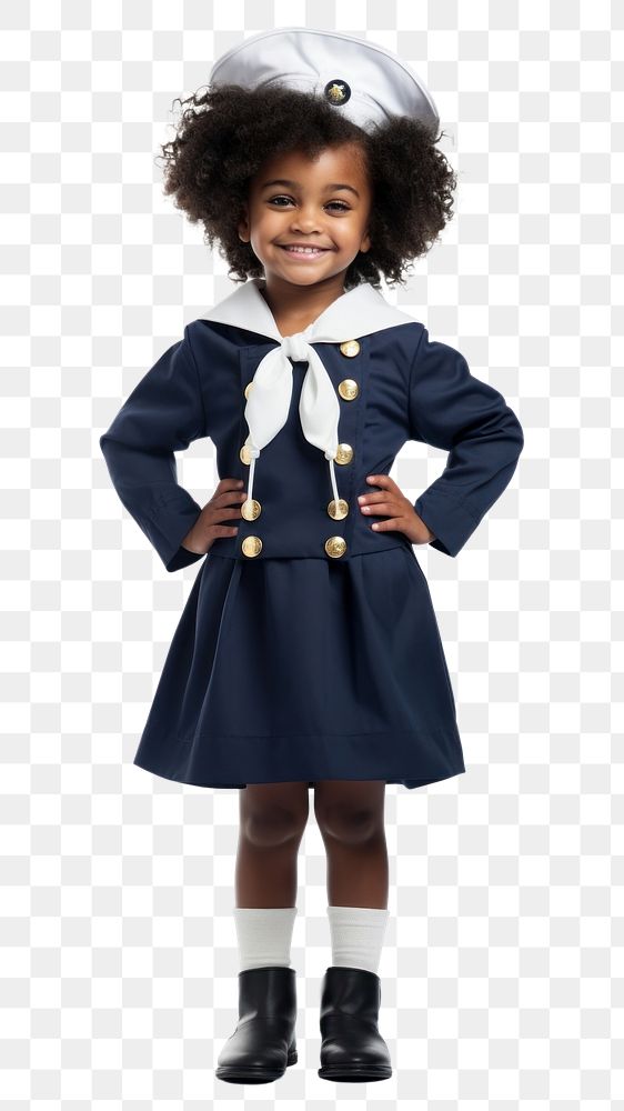 PNG Navy costume child black. AI generated Image by rawpixel.