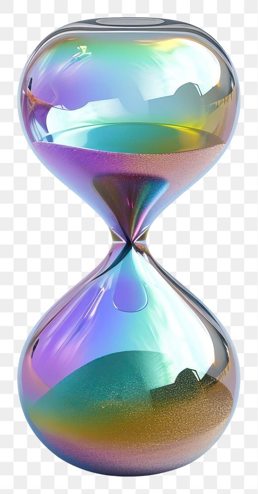 PNG Hourglass white background reflection deadline.