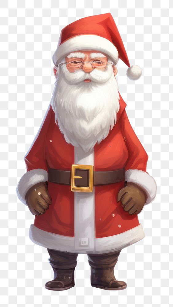PNG  Santa claus christmas cartoon white background. AI generated Image by rawpixel.