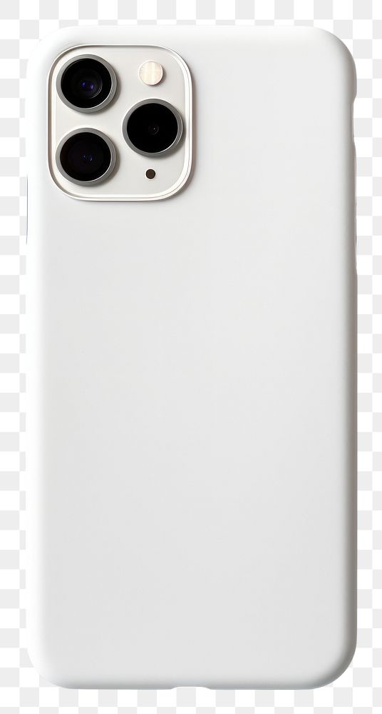 PNG Blank white phone case mockup white background electronics simplicity.