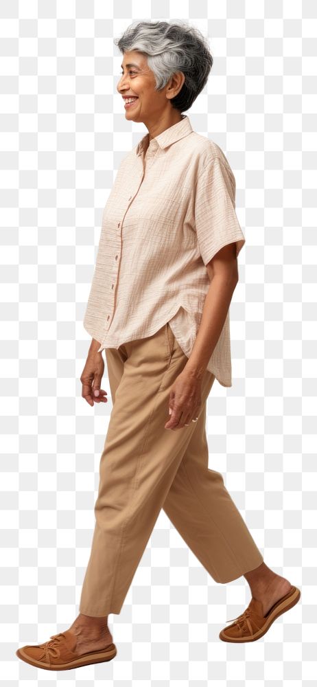PNG Cream shirt and pant mockup person adult khaki.