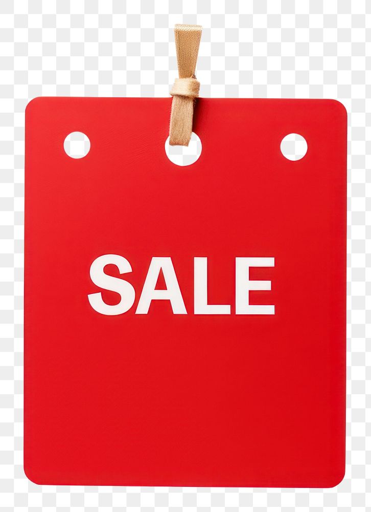 PNG Sale text red white background.