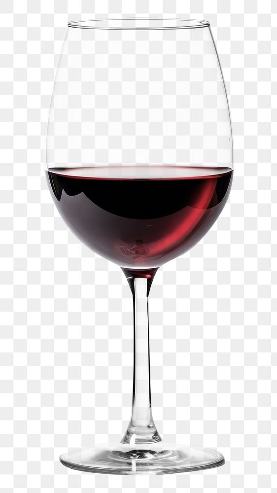PNG Red wine glass drink white background.