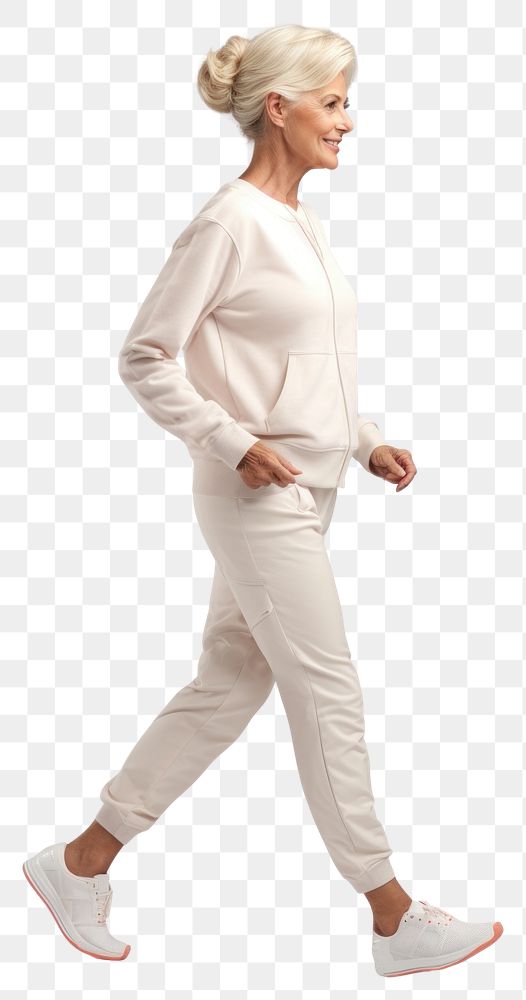 PNG Cream sportwear mockup footwear walking sleeve.