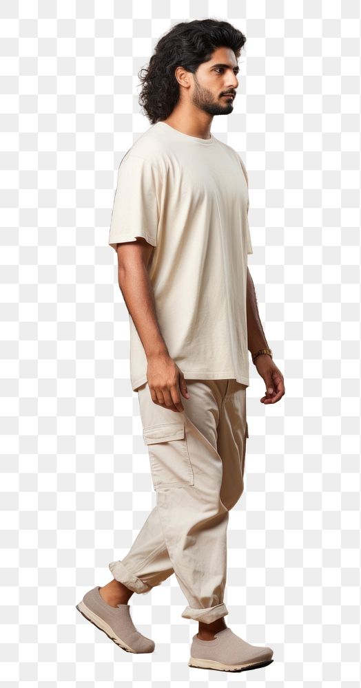 PNG South Asian standing t-shirt person.