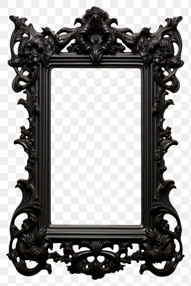 PNG Gothic mirror frame black